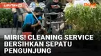 Viral! Cleaning Service Bersihkan Sepatu Pengunjung Mall yang Masih Dikenakan