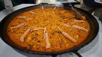 Paella, makanan khas Valencia, Spanyol, berbahan dasar nasi. (Liputan6.com/Marco Tampubolon)
