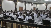 Peserta tes CPNS Kemenkumham Jambi. (Liputan6.com/B Santoso)