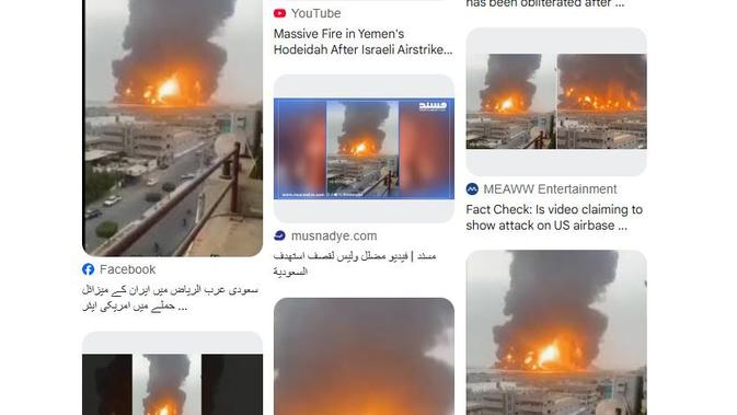 Tangkapan layar Google Image untuk klaim video keadaan kedubes AS di Riyadh Arab Saudi