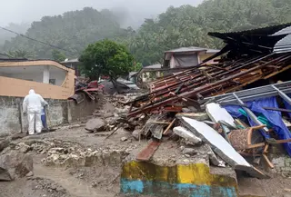 Banjir bandang terjang tiga kecamatan di Kepulauan Sitaro, Sulawesi Utara, pada Senin (5/1/2026) dini hari. (Liputan6.com/Yoseph Ikanubun)