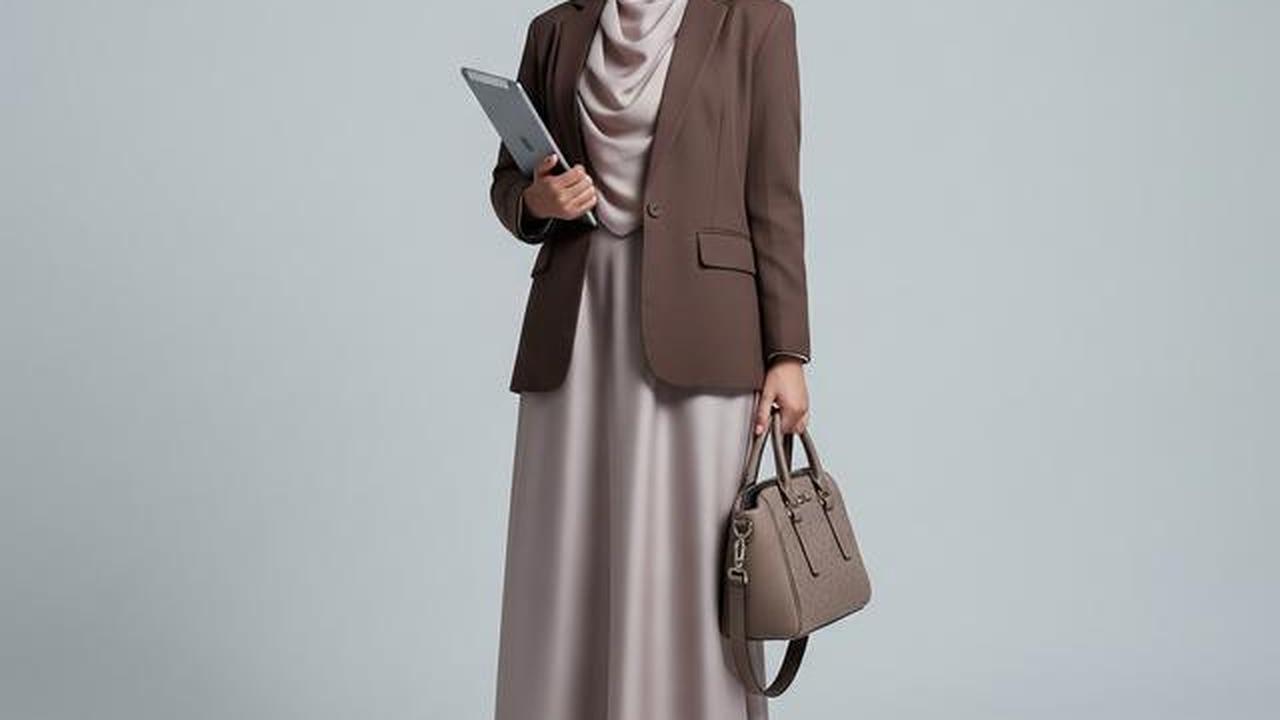 8 Model Gamis Blazer Modern untuk Pekerja Kantor dengan Mobilitas Tinggi, Cocok untuk Wanita Karier