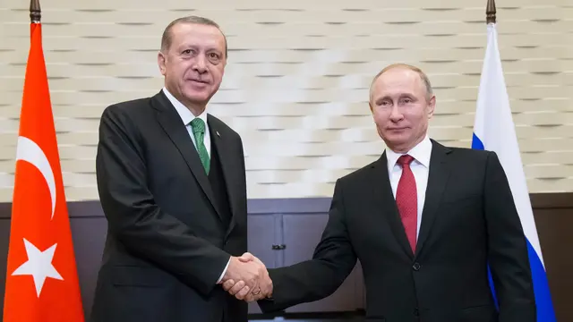 Vladimir Putin dan Recep Tayyip Erdogan