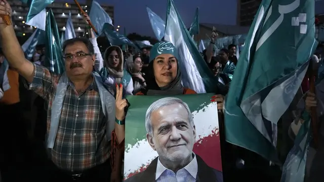Massoud Pezeshkian menang Pemilihan Presiden (Pilpres) Iran putaran kedua dan terpilih jadi Presiden Iran yang baru. (AP)