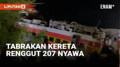Kecelakaan maut terjadi di distrik Basalore India hari Jumat (2/6) malam. Sedikitnya 207 penumpang dilaporkan meninggal dunia.