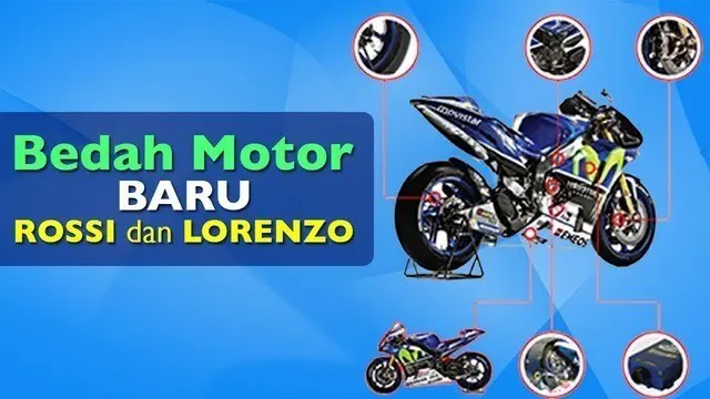Video spesifikasi motor baru Valentino Rossi dan Jorge Lorenzo untuk MotoGP 2016. Menerangkan bagian-bagian terpenting pada motor baru dari Yamaha YZR-M1.