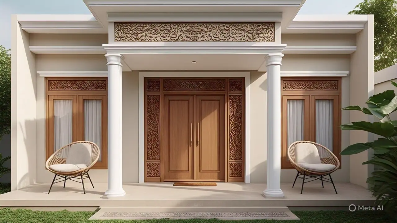 Inspirasi Rumah Islami Tipe 21 di Kampung