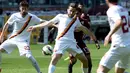 AS Roma kerepotan membongkar pertahanan Torino. Alhasil, I Lupi harus puas bermain sama kuat 0-0 di paruh pertama. (AP Photo/Massimo Pinca)