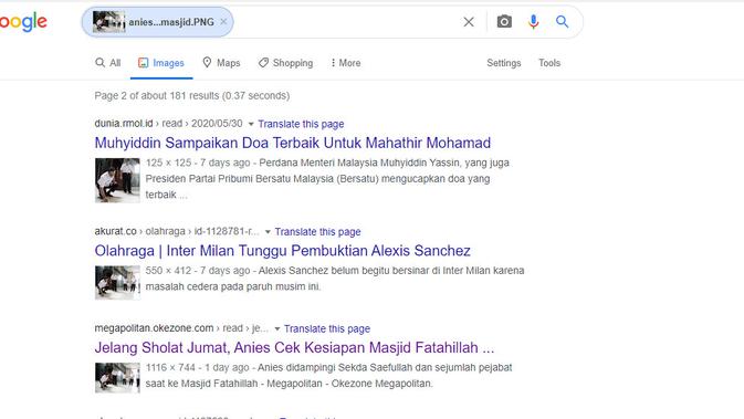Penelusuran klaim foto Gubernur DKI Jakarta Anies Baswedan  mencoret-coret masjid.