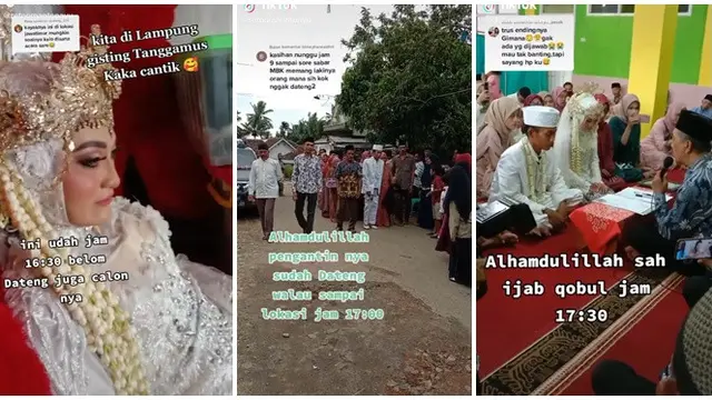 Calon Suami Telat Datang Akad Nikah, Mempelai Wanita Nunggu Sampai 9 Jam