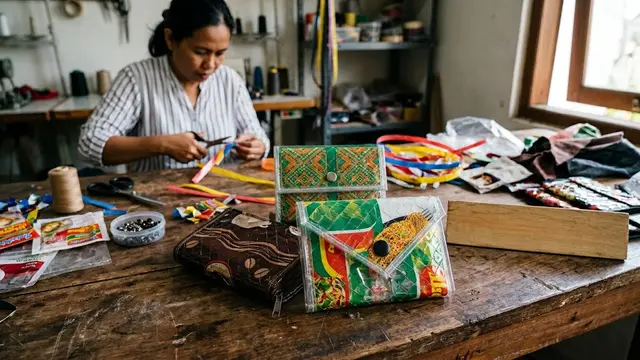 Dompet dari Kemasan Plastik Bekas/AI Generated