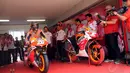 Pebalap MotoGP, Dani Pedrosa bersiap menjajal Sirkuit Sentul, Bogor, (21/10/2014). (Liputan6.com/Helmi Fithriansyah)