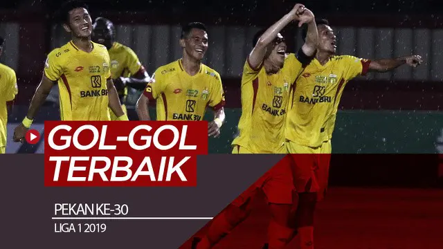 Berita video gol-gol terbaik yang tercipta pada pekan ke-30 Shopee Liga 1 2019.