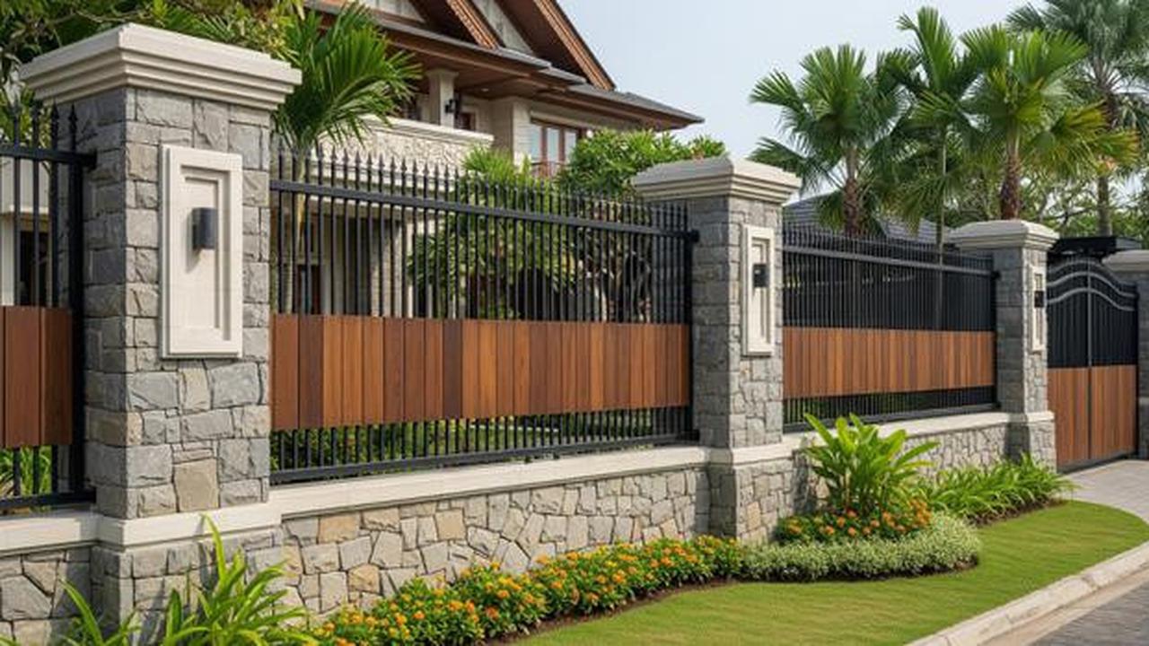 Merasa Rumah Kurang Aman? 10 Model Pagar Besi Tinggi Kombinasi Kayu Ini Bisa Dicoba