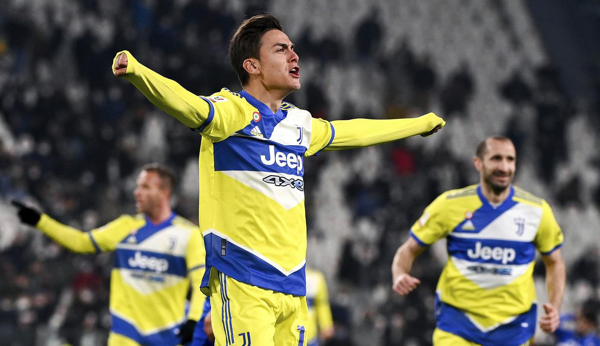 Juventus berhasil memastikan satu tempat di babak perempatfinal Coppa Italia 2021/2022 usai menang 4-1 atas Sampdoria dalam laga babak 16 Besar di Allianz Stadium, Selasa (18/1/2022). (LaPresse via AP/Marco Alpozzi)