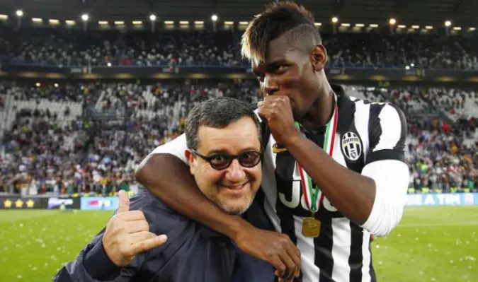 Mino Raiola dan Paul Pogba (101 Great Goals)