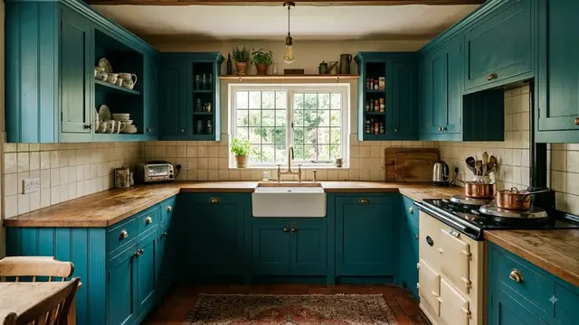 Ilustrasi Warna Kabinet Dapur yang Bikin Terkesan Jadul/AI Generated