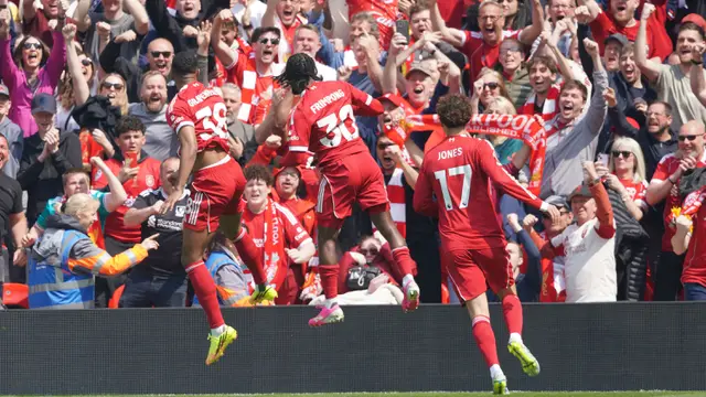 Foto: Gol Enzo Fernandez Tunda Liverpool Amankan Tiket Liga Champions Musim Depan