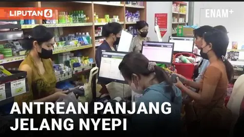 VIDEO: Sehari Menjelang Nyepi, Antrean Warga di Pusat Perbelanjaan Mengular