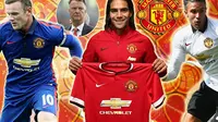 Radamel Falcao, Wayne Rooney dan Robin van Persie (www.dailymail.co.uk)