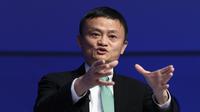 Jack Ma dalam pertemuan tahunan World Economic Forum yang digelar di Davos, Swiss (18/1/2017) (AP)