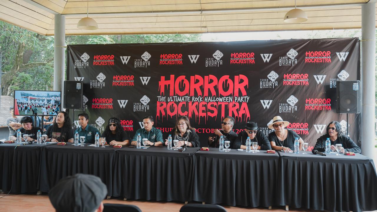 Presconfrence Horror Rockestra di Taman Budaya Sentul, Bogor.
