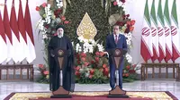 Presiden Joko Widodo atau Jokowi dan Presiden Iran Seyyed Ebrahim Raisi di Istana Kepresidenan Bogor. (Foto: tangkapan layar youtube Sekretariat Presiden)