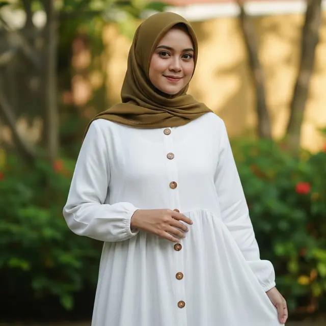 Gamis Putih Kekinian