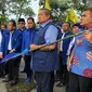 Ketua Umum Partai Demokrat Susilo Bambang Yudhoyono (SBY) menyambangi lokasi perusakan atribut Partai Demokrat di Pekanbaru, Riau, Sabtu (15/12/2018). (Ist)