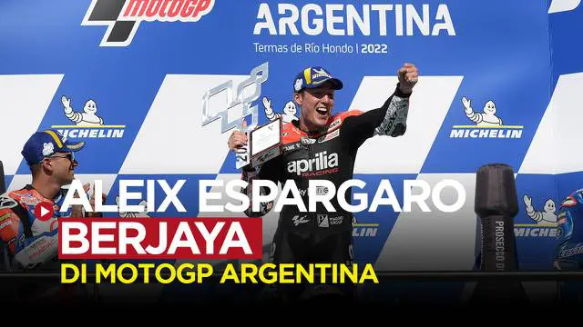 Berita video highlights MotoGP Argentina, Aleix Espargaro terdepan diikuti oleh Jorge Martin.