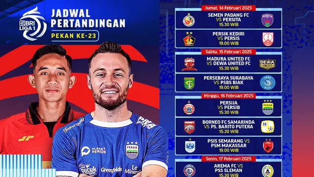Jadwal Live Streaming BRI Liga 1 2024/25 Matchweek ke 23 di Vidio