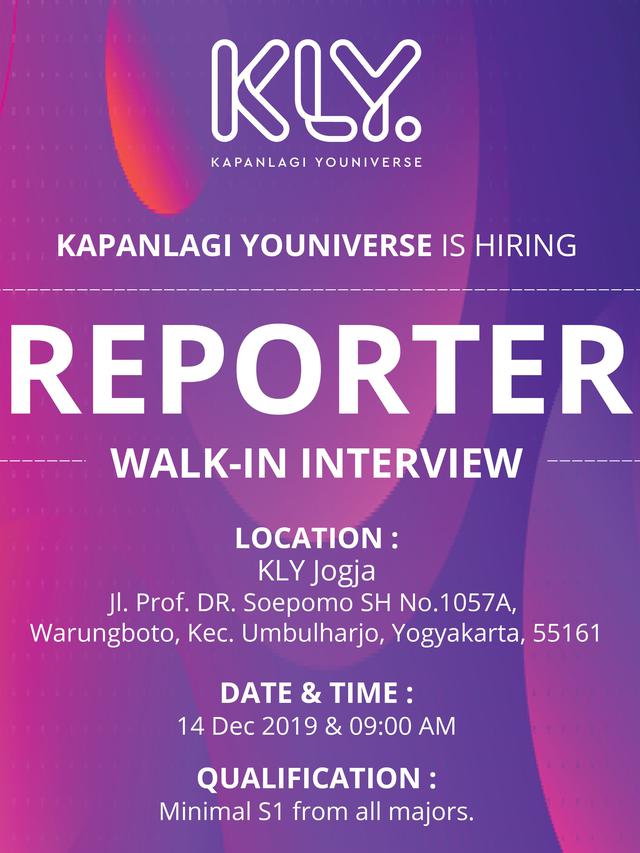 Lowongan kerja Kapanlagi Youniverse.