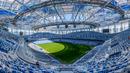 Interior Nizhny Novgorod Arena yang megah di  Nizhny Novgorod , (21/5/2018). Stadion Novgorod akan menjadi tuan rumah untuk empat pertandingan grup, babak 16 besar dan perempat final. (AFP/Mladen Antonov)
