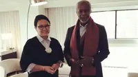 Menlu Retno Marsudi bersama dengan Kofi Annan. (Dokumentasi Kemlu)