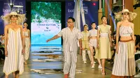 Brand fashion lokal asal Yogyakarta Farah Button berpartisipasi dalam Bali Fashion Trend 2023 yang digelar di Discovery Mall Bali, Minggu (3-6/8/2023).