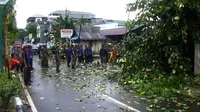 Dampak terjangan angin puting beliung di Sampit, ibu kota Kabupaten Kotawaringin Timur, Kalteng. (Foto: Istimewa/Raden AMP)