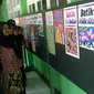 21 karya desain dan poster dengan tema cinta batik dipamerkan oleh siswa SMP Negeri 5 Purwokerto untuk memperingati hari batik nasional. (Foto: Liputan6.com/Cipto Pratomo untuk Muhamad Ridlo)