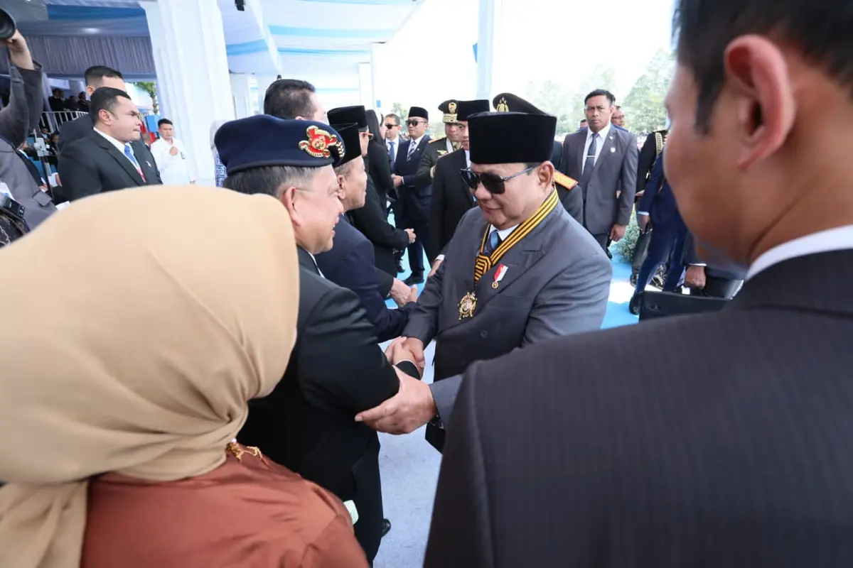 Mendagri Muhammad Tito Karnavian menghadiri upacara HUT ke-80 Polri.