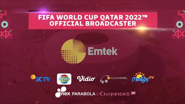 Berita video Piala Dunia 2022 bisa disaksikan di berbagai platform Emtek Group yaitu SCTV, Indosiar, Vidio, O Channel, Mentari TV, Nex Parabola, dan Champions TV.