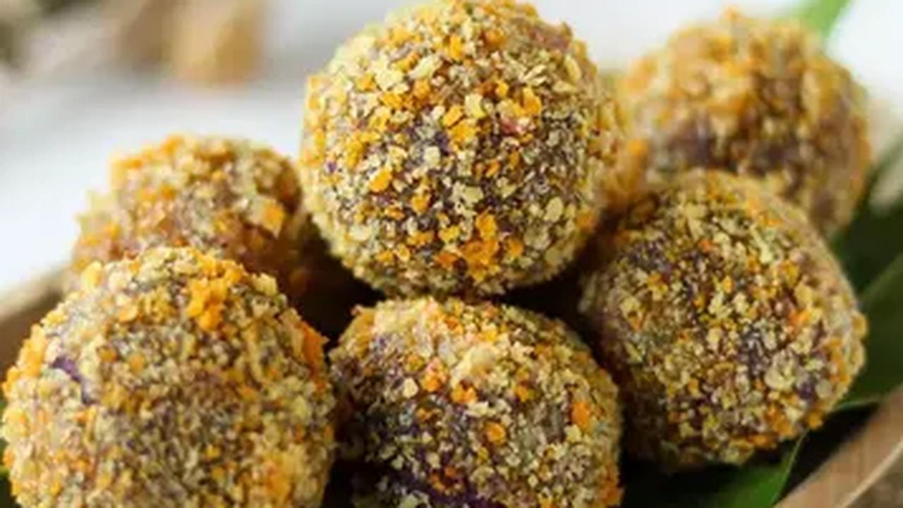 6. Resep Jajanan Pasar Bola-Bola Ubi cokelat<br>