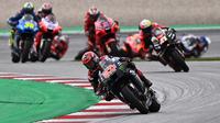 Di posisi ketiga ditempati pimpinan klasemen sementara, Fabio Quartararo (Monster Energy Yamaha). (Foto: AFP/Joe Klamar)