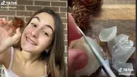 Tutorial Cara Makan Rambutan, Bikin Netizen Gregetan (Sumber: TikTok/@arianafeygin/)