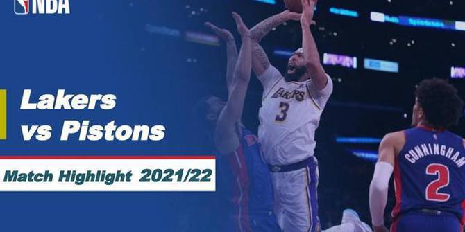 VIDEO: Highlights NBA, LeBron James Bawa LA Lakers Taklukkan Detroit Pistons 110-106