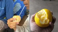 6 Cara Makan Jeruk Ini Nyeleneh Banget, Bikin Geleng Kepala (sumber: 1cak dan Instagram.com/id.dagelan)