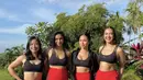 Pada kesempatan ini, para adidas Brand Ambassador & Friend terlihat kenakan legging shorts dan sports bra, serta sepatu, dari koleksi terbaru adidas. [Foto: Instagram/ Sabreenadressler]