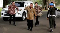 Prabowo Subianto temui Presiden Joko Widodo di Istana Bogor, Jawa Barat, Kamis (29/1/2015). (Liputan6.com/Faizal Fanani)