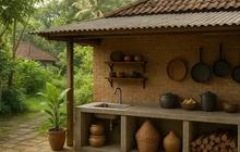 7 Desain Dapur Belakang Rumah di Desa yang Simpel namun Tetap Elegan