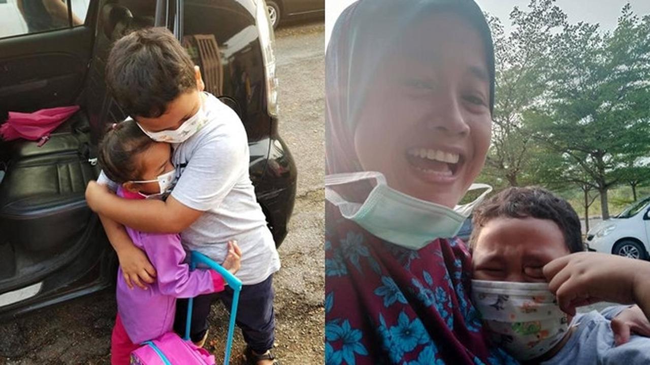 Tak Bisa Jauh, Bocah Ini Menangis saat Ditinggal Sang Adik ke Sekolah