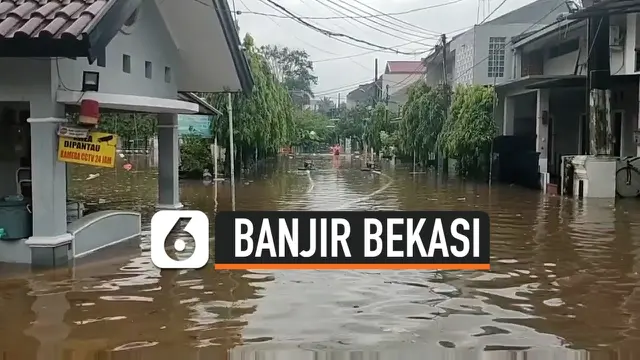 VIDEO: Ratusan Rumah di Jatibening Permai Bekasi Terendam Banjir 1 Meter