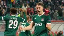 3. Anton Miranchuk (Lokomotiv Moscow) - Gelandang asal Rusia ini tampil menawan di fase grup Liga Champions musim ini. Anton Miranchuk telah tampil di lima laga dan menyumbangkan tiga gol untuk Lokomotiv Moscow di fase grup Liga Champions musim ini. (AFP/Oleg Nikishin/pool)